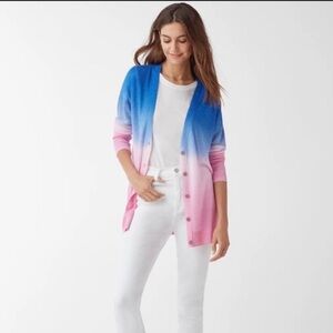 Splendid Women’s Cashmere Blend Fine Knit Ombre Cardigan‎ Long Sleeve Size S NWT